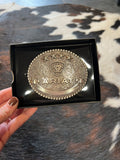 Ariat Oval Silver Rodeo Belt Buckle