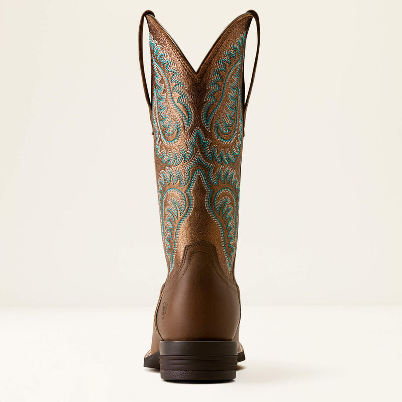 Ariat Cattle Caite Wide Square Toe Western Boot Mocha Dust