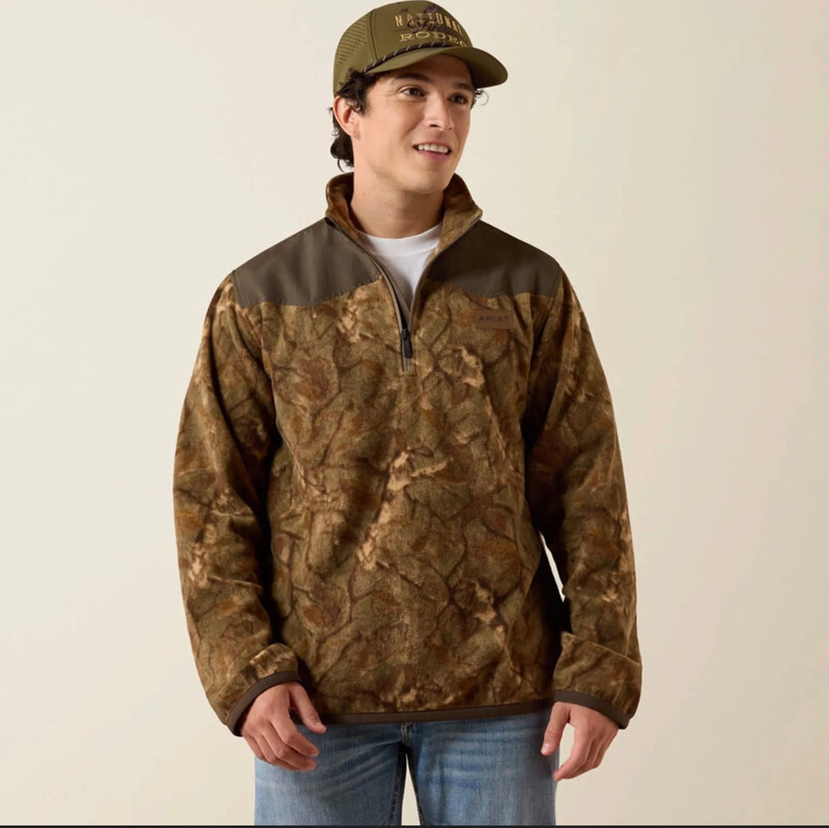 Ariat Basis Fleece Pullover Savannah Tan Camo