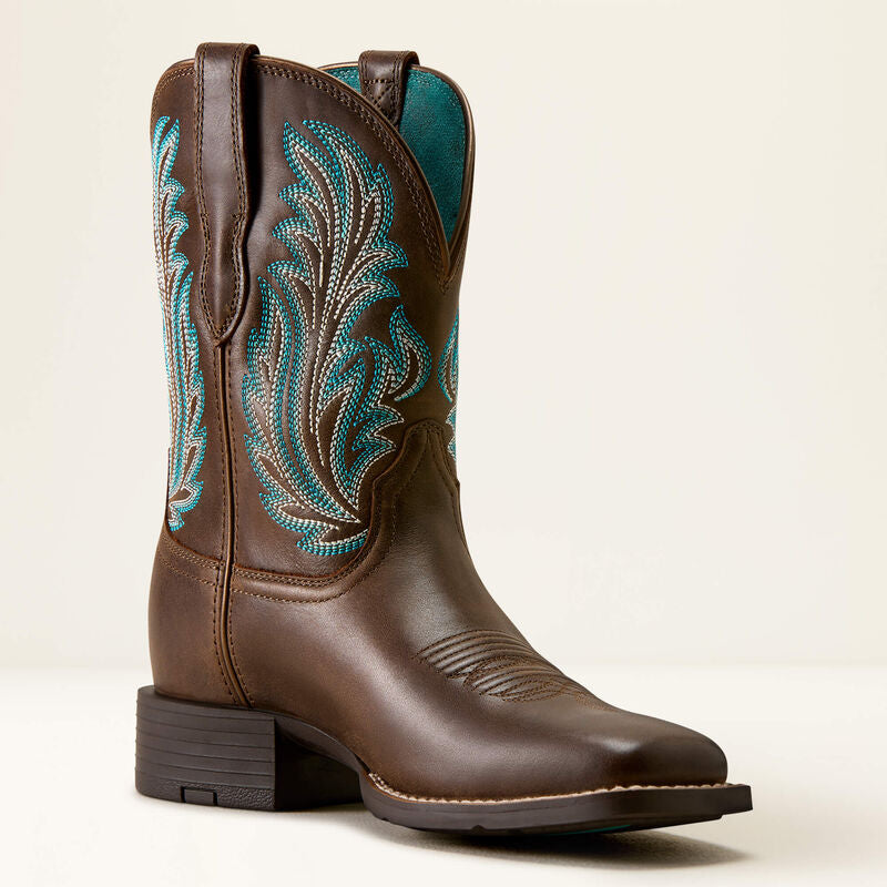 Ariat Round Up Filly Wide Square Toe Western Boot