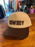 Cowboy Boot Stitch Trucker Cap Brown