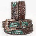 Genuine Hand Tooled Leather Western Belt