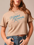 Kimes Ranch Lasso Script Crop Tee