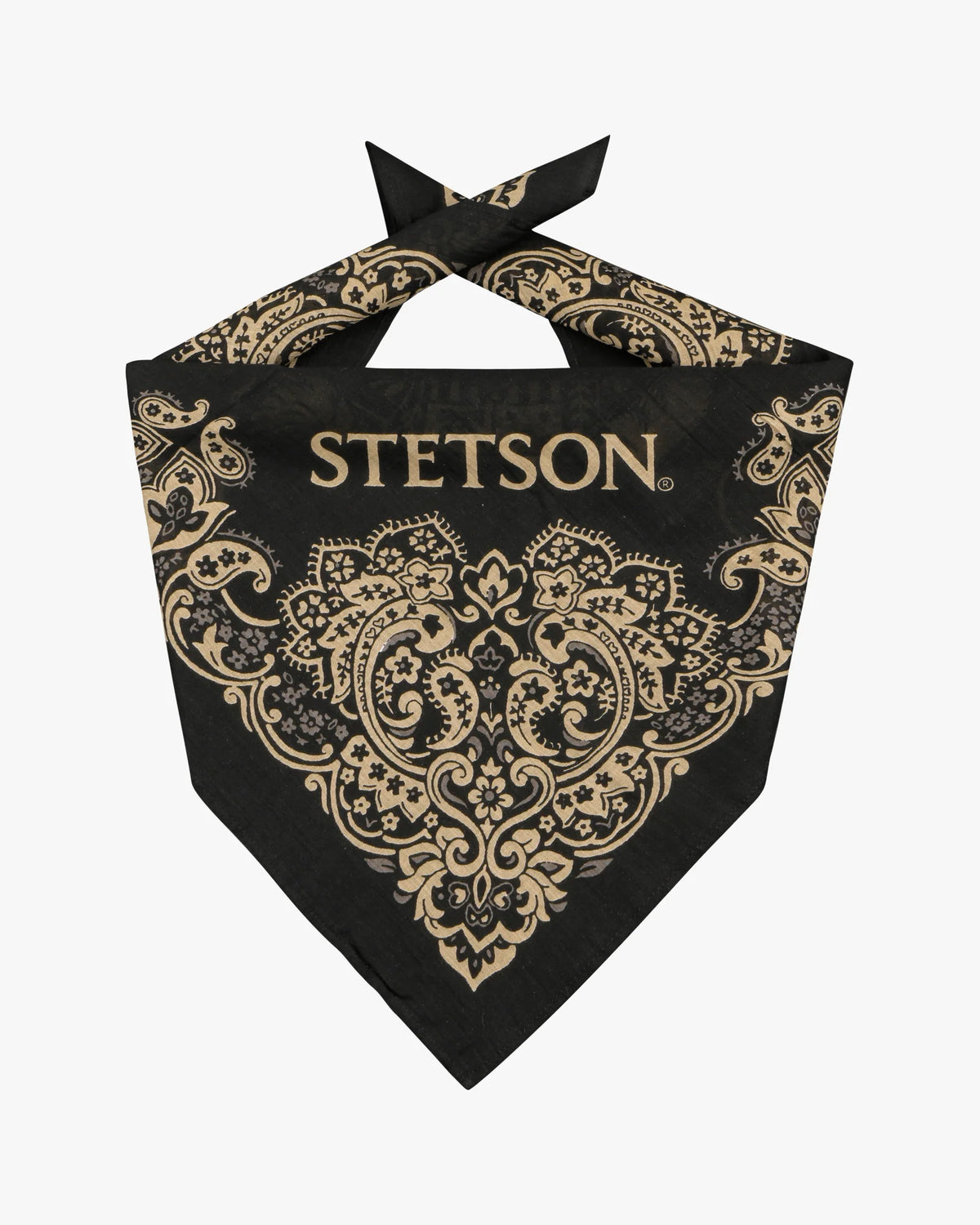 Stetson Black Cotton Bandana