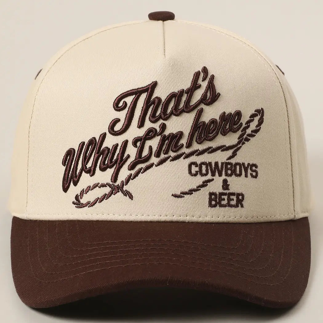 Cowboys & Beer Two Tone Embroidered Trucker Cap