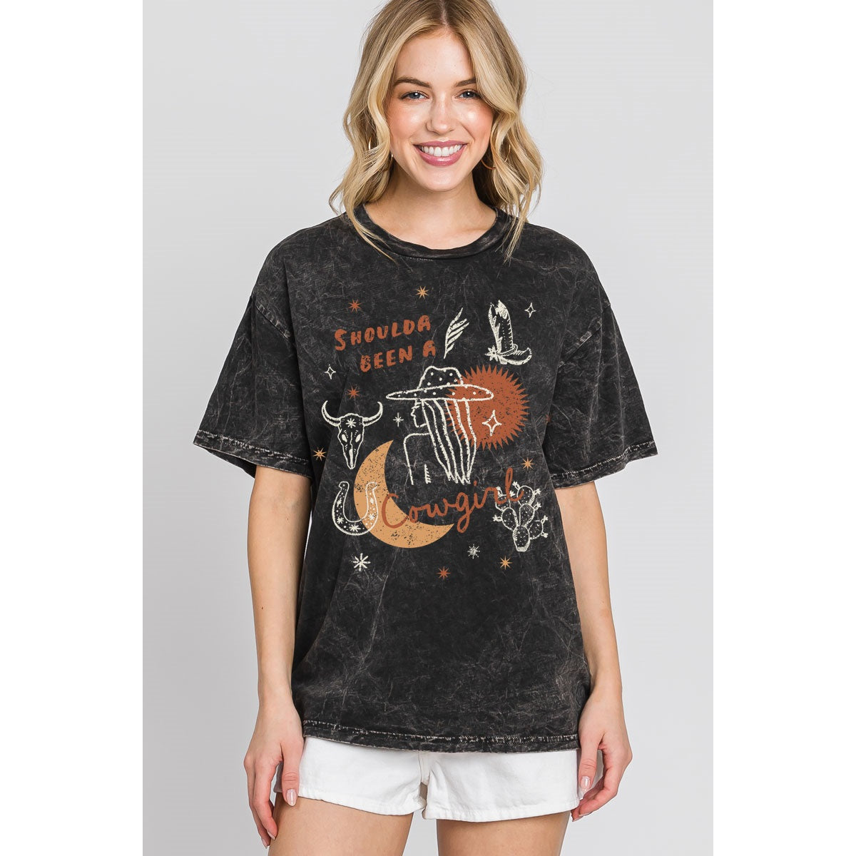 Shoulda Been A Cowgirl Mineral Graphic Tee