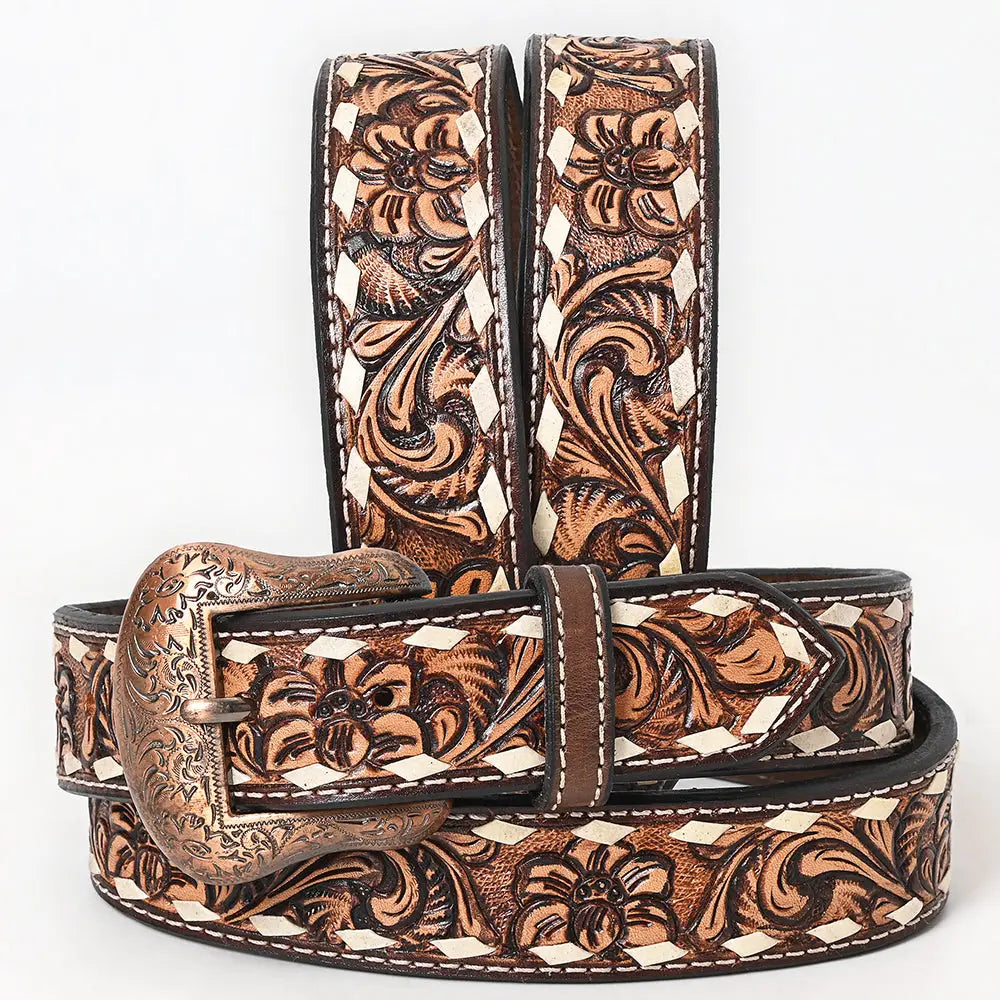 Hand Carved Western Leather Belt