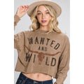 Wanted and Wild Mineral Cropped Sweatshirt