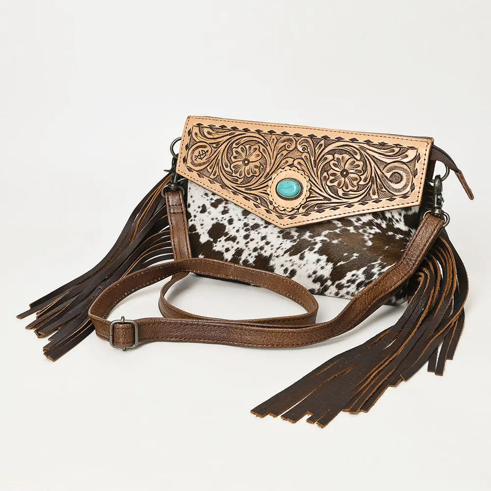 American Darling Cowhide Hand Tooled Leather Bag