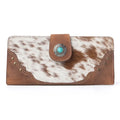 Myra Hair On Leather Purse in Honey Drift