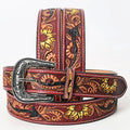 Genuine American Hand Tooled Leather Western Belt