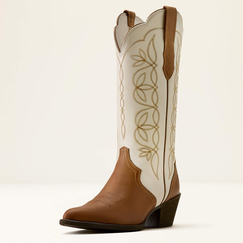 Heritage Blossom J Toe Western Boot Wheat Brown