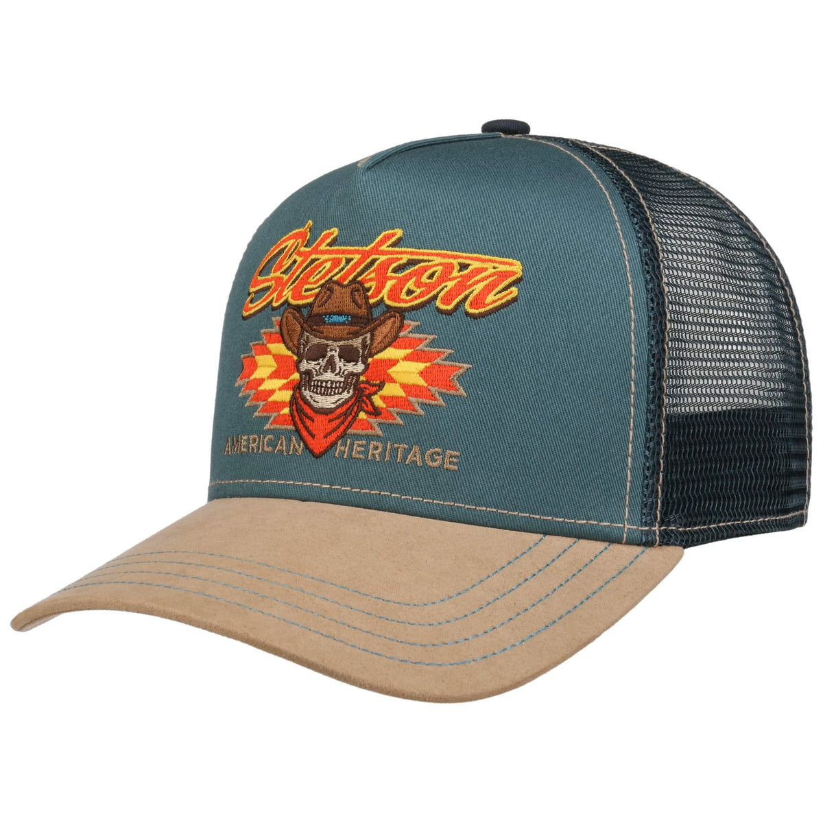 Stetson Western Skull Trucker Cap