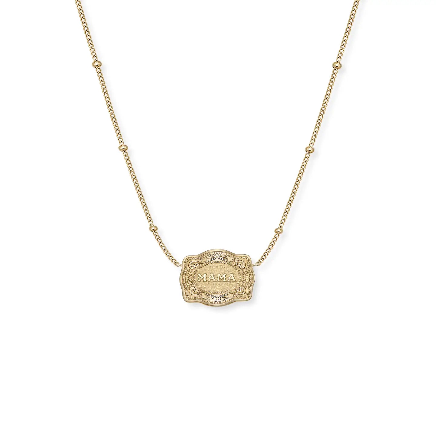 SpurWest Ultra Mini Belt Buckle Mama Necklace