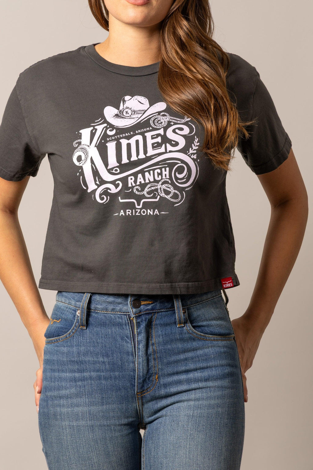 Kimes Ranch Charcoal Crop Tee