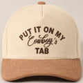 Put It On My Cowboys Tab Corduroy Cap