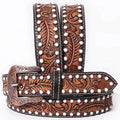 Hand Carved Western Leather Belt