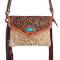 American Darling Fringe Hand Tooled Cowhide Western Bag