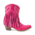 Myra Pink Fringe Short Rodeo Boots