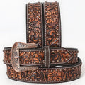 Genuine Hand Tooled Leather Western Belt