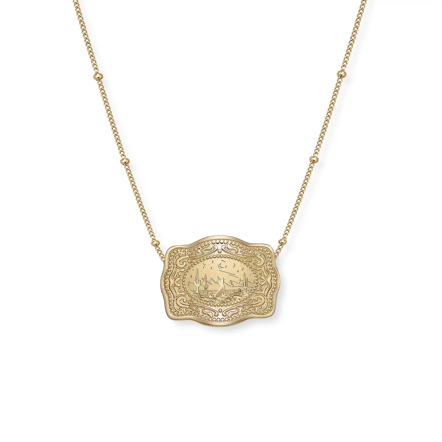 SpurWest Lonewolf Mini Belt Buckle Necklace