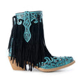 Myra Nashville Nights Twilight Handtooled Cowboy Boots with Swarovski Stones