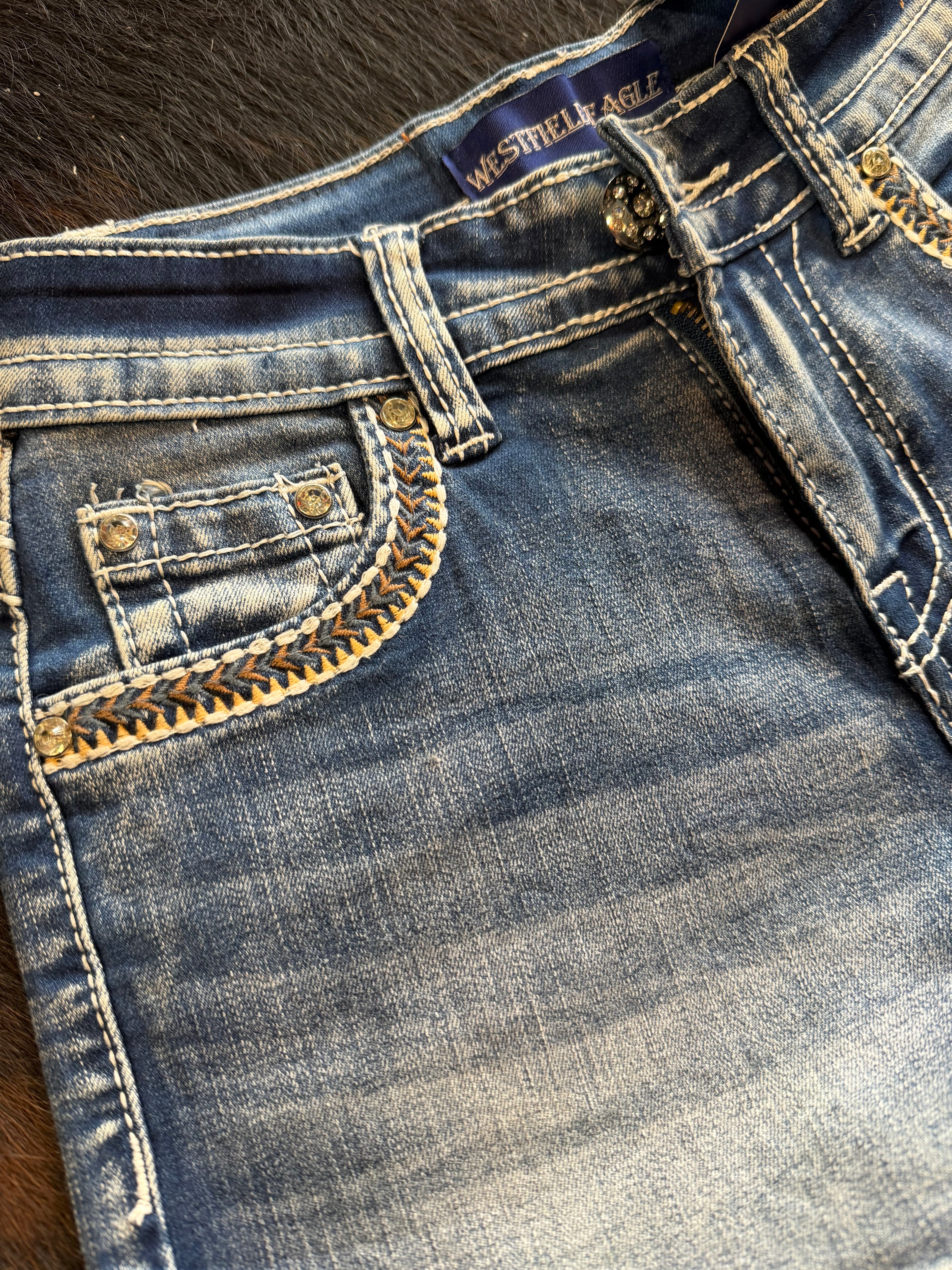 Westfield Eagle Denim Shorts Aztec