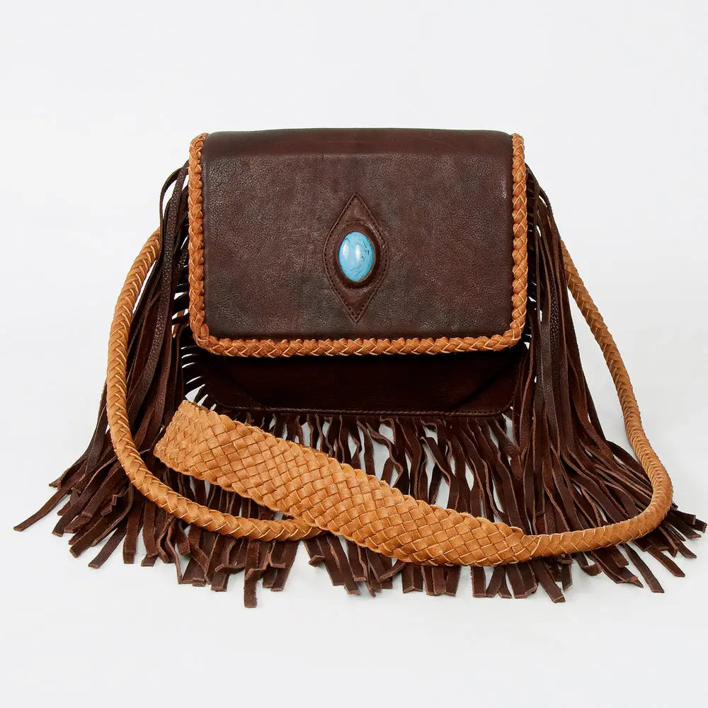American Darling Genuine Leather Fringe Western Bag