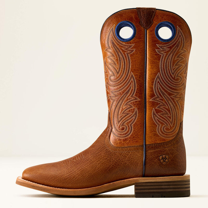 Ariat Highland Toughstock Wide Square Toe Western Boot Cottage Brown