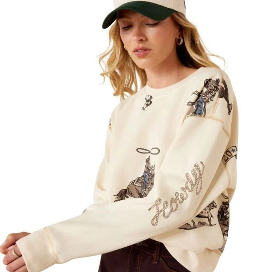 Ariat Womens Rancher Sweatshirt Parchment