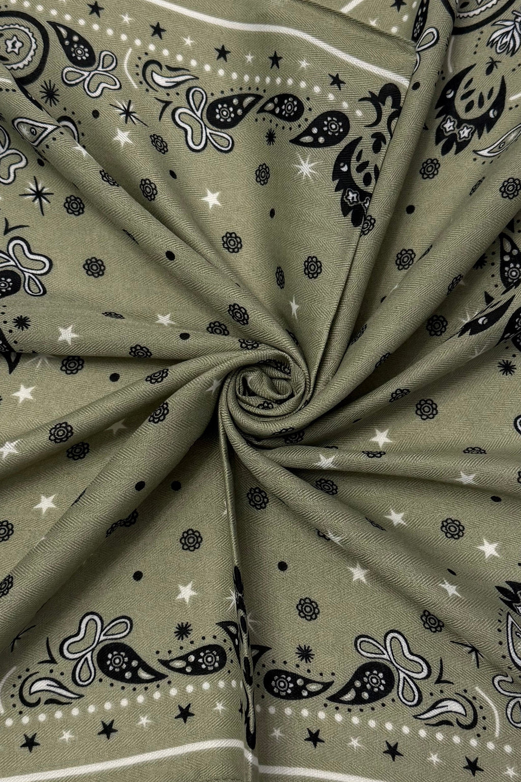 Army Green Paisley Wildrag Bandana
