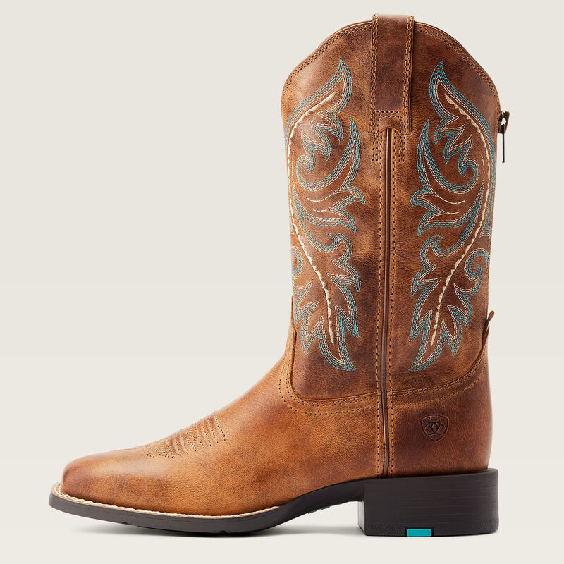 Round Up Back Zip StretchFit Western Boot