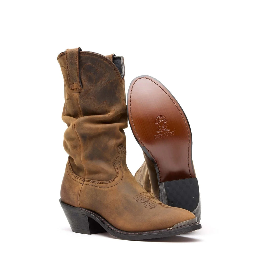 Durango Slouch Western Boots Distressed Tan