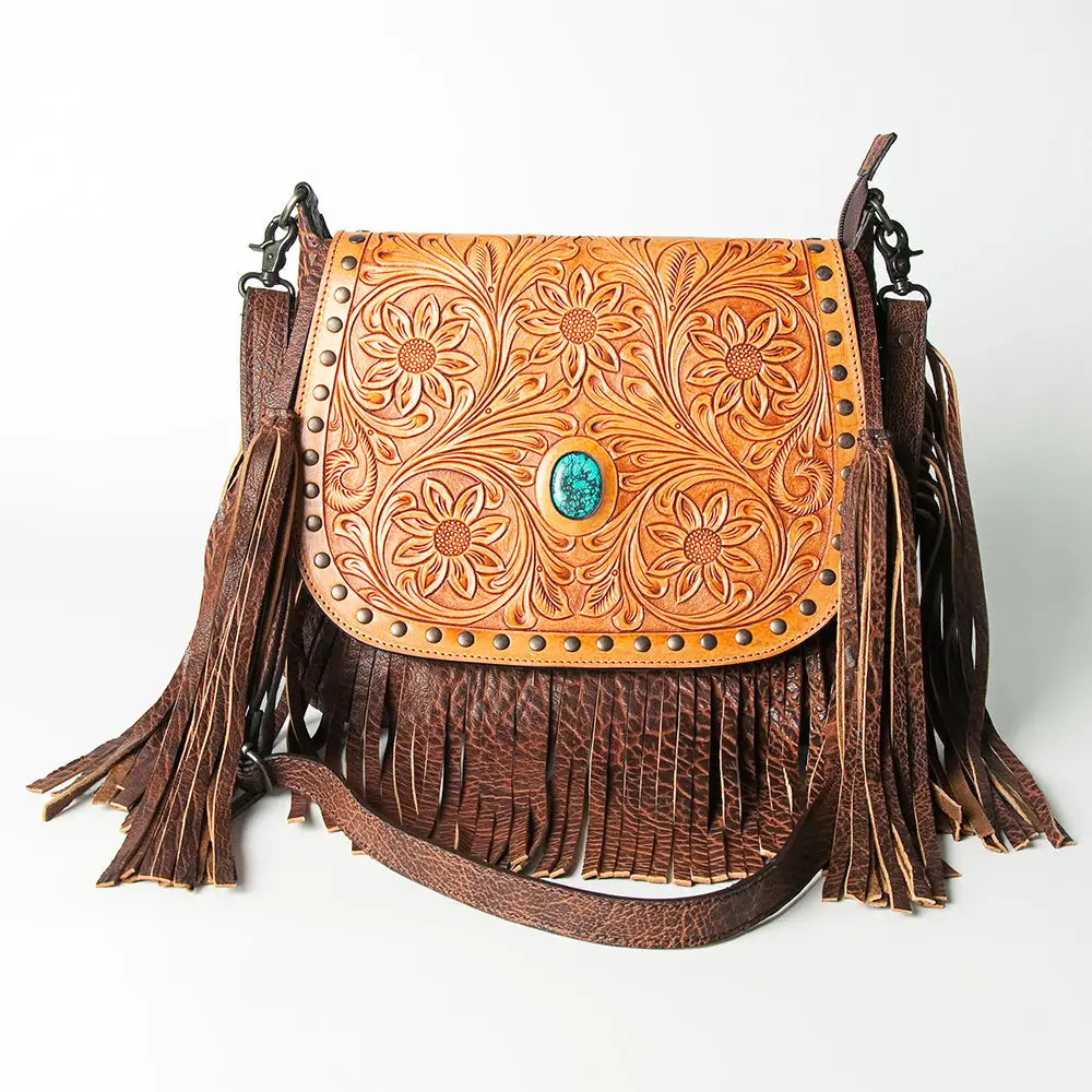 American Darling Hand Tooled Genuine Leather Western Bag