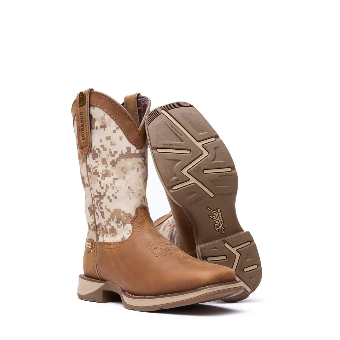 Durango Dusty Brown Desert Camo Cowboy Boots