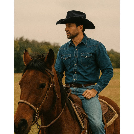 Stetson Black Fur Felt Skyline 6X Cowboy Hat