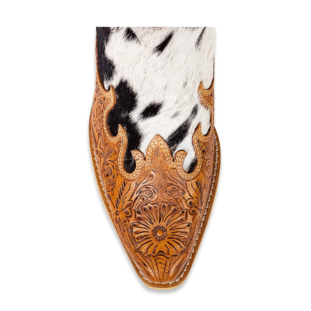 Myra Cowhide Tooled Leather Cowboy Boots