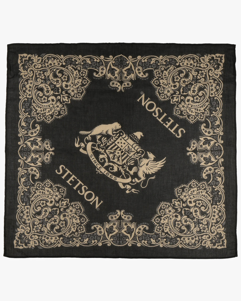 Stetson Black Cotton Bandana