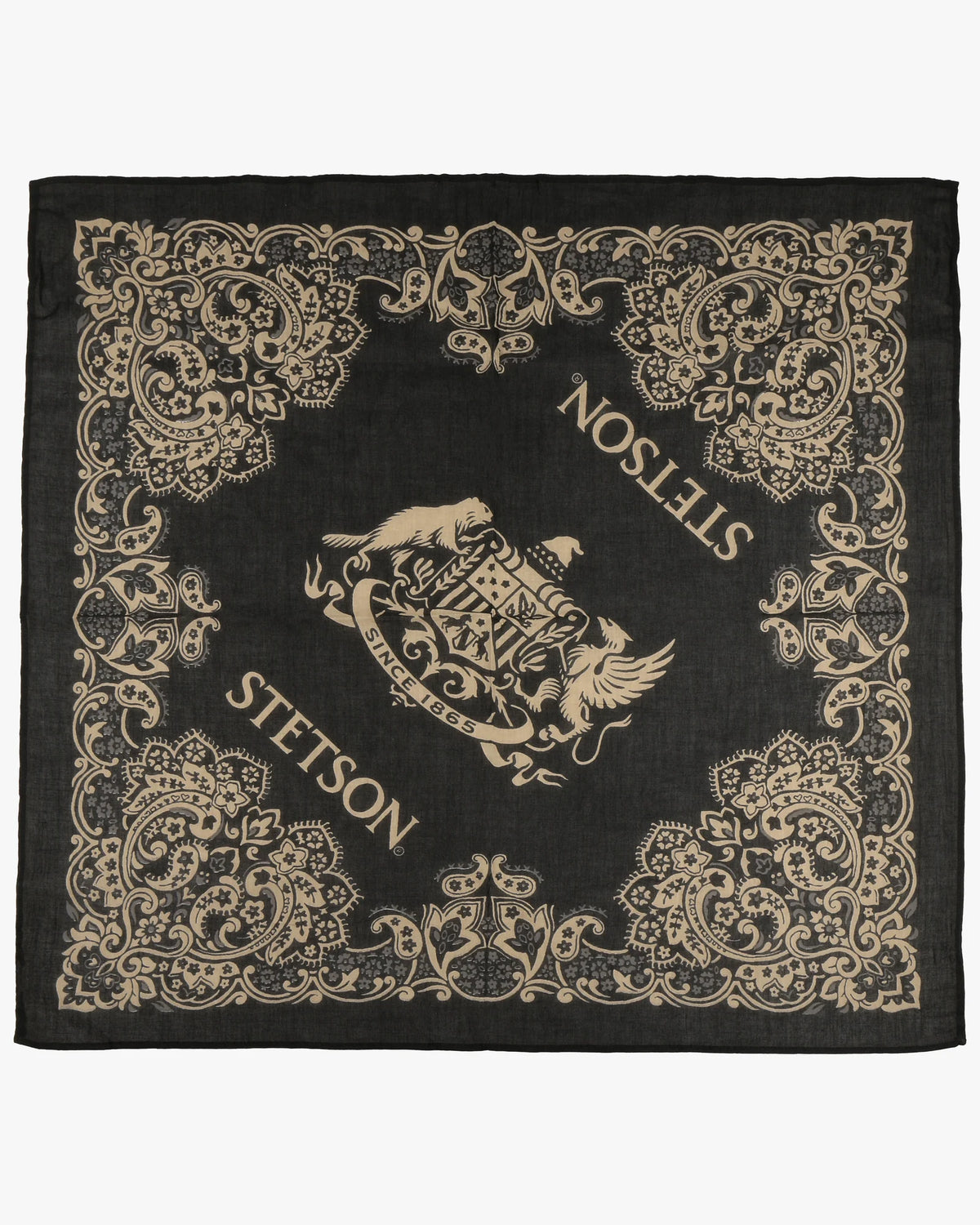 Stetson Black Cotton Bandana