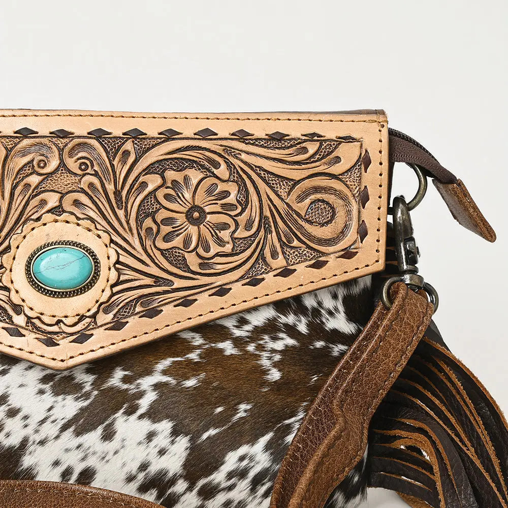 American Darling Cowhide Hand Tooled Leather Bag