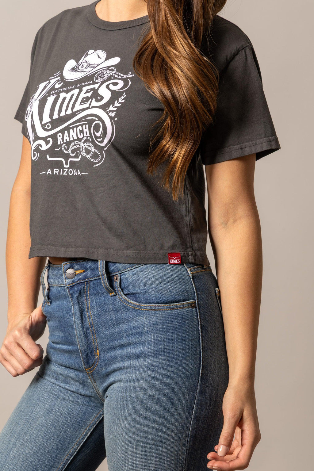 Kimes Ranch Charcoal Crop Tee