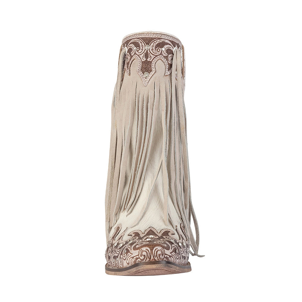 Canyon Fringed Hand-Tooled Boots 10611