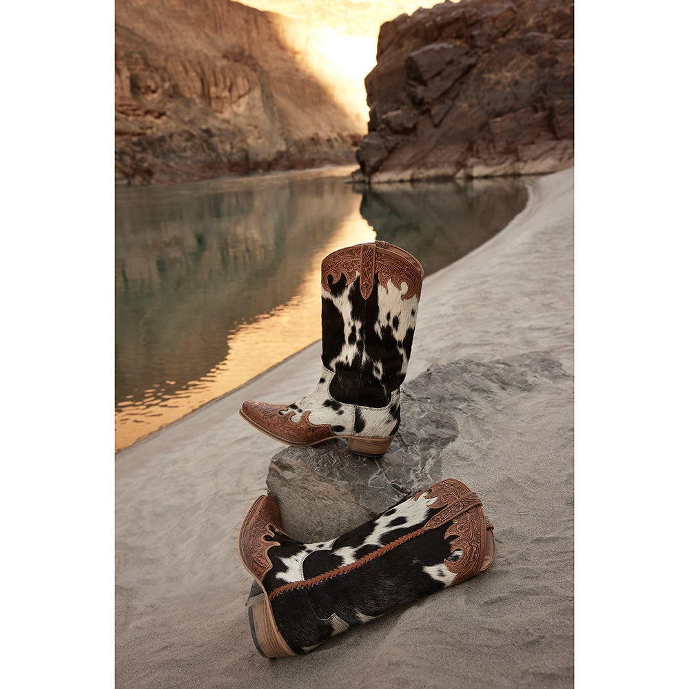 Myra Cowhide Tooled Leather Cowboy Boots