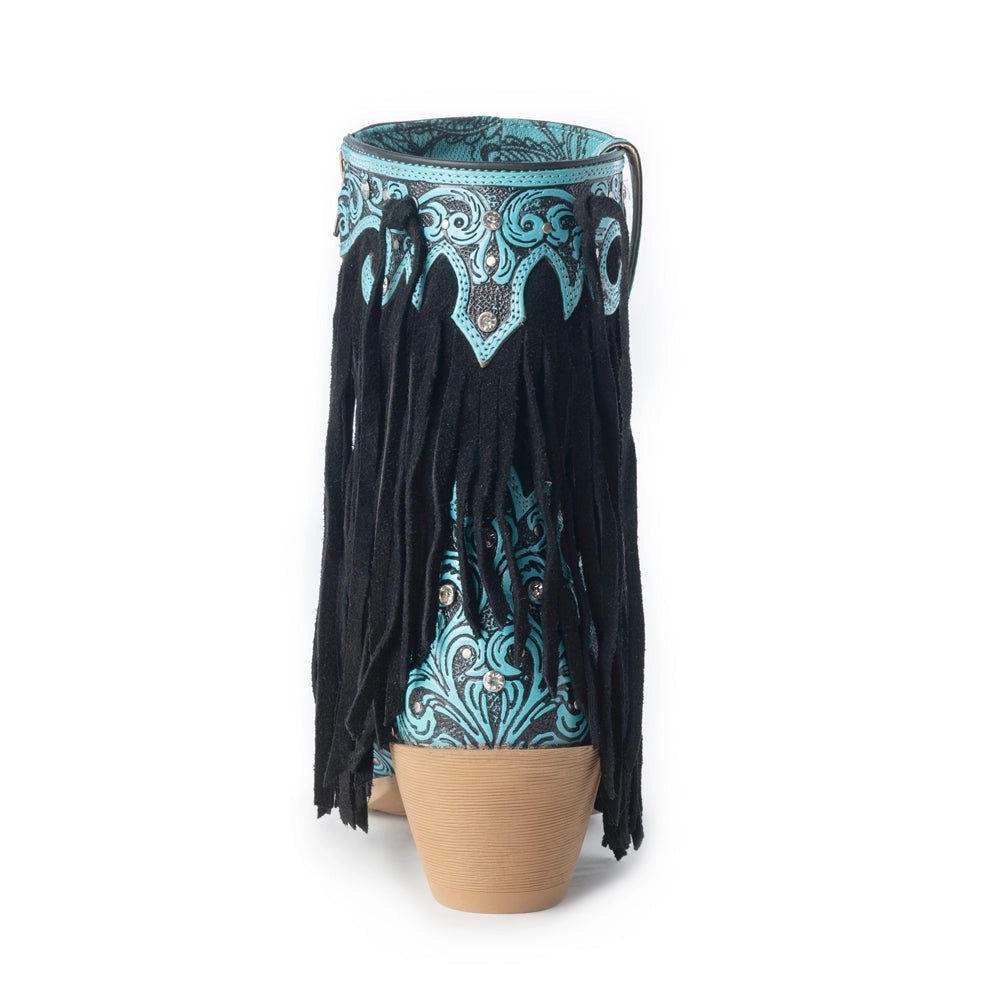 Myra Nashville Nights Twilight Handtooled Cowboy Boots with Swarovski Stones