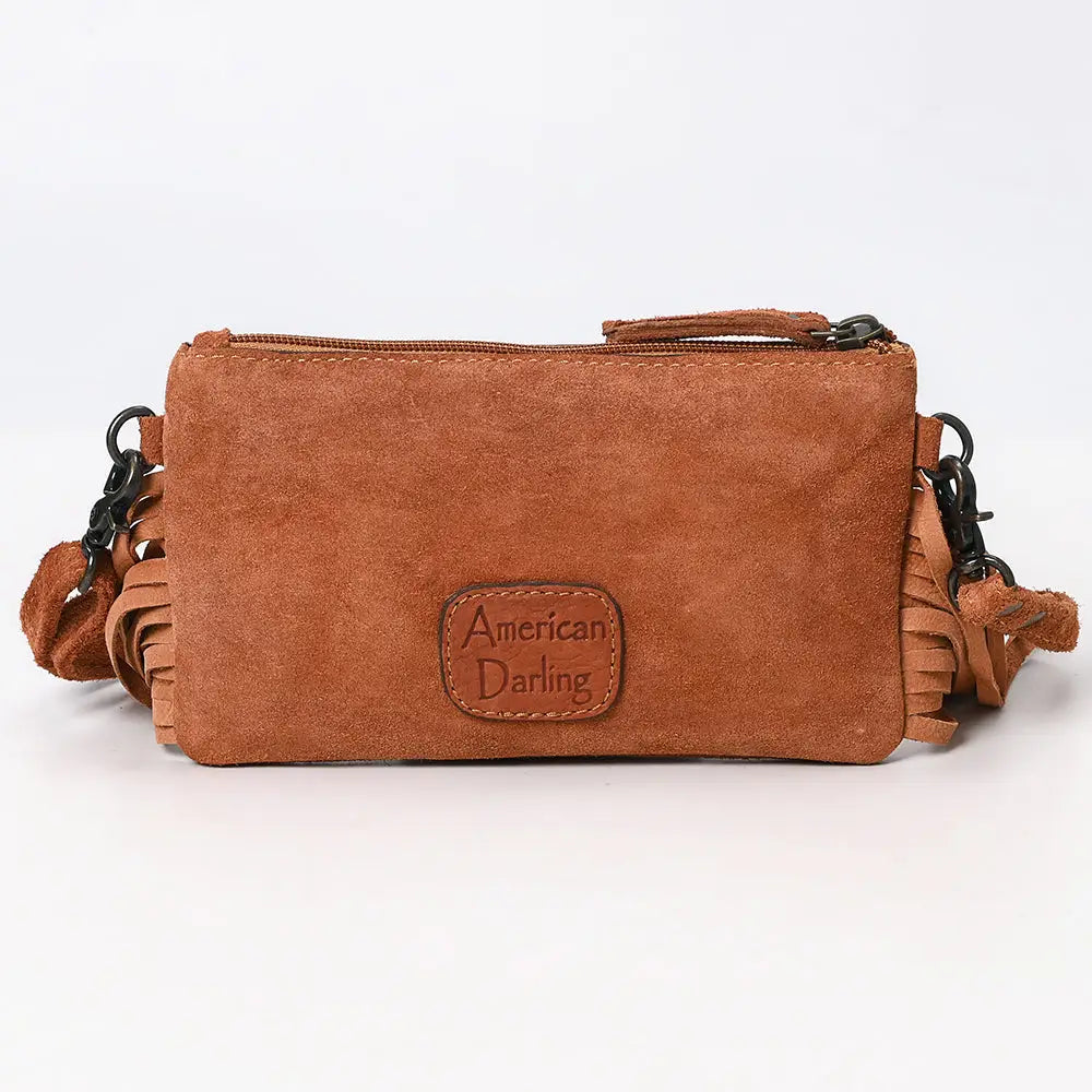 American Darling Boot Stitched Genuine Suede Leather Western Purse Bag