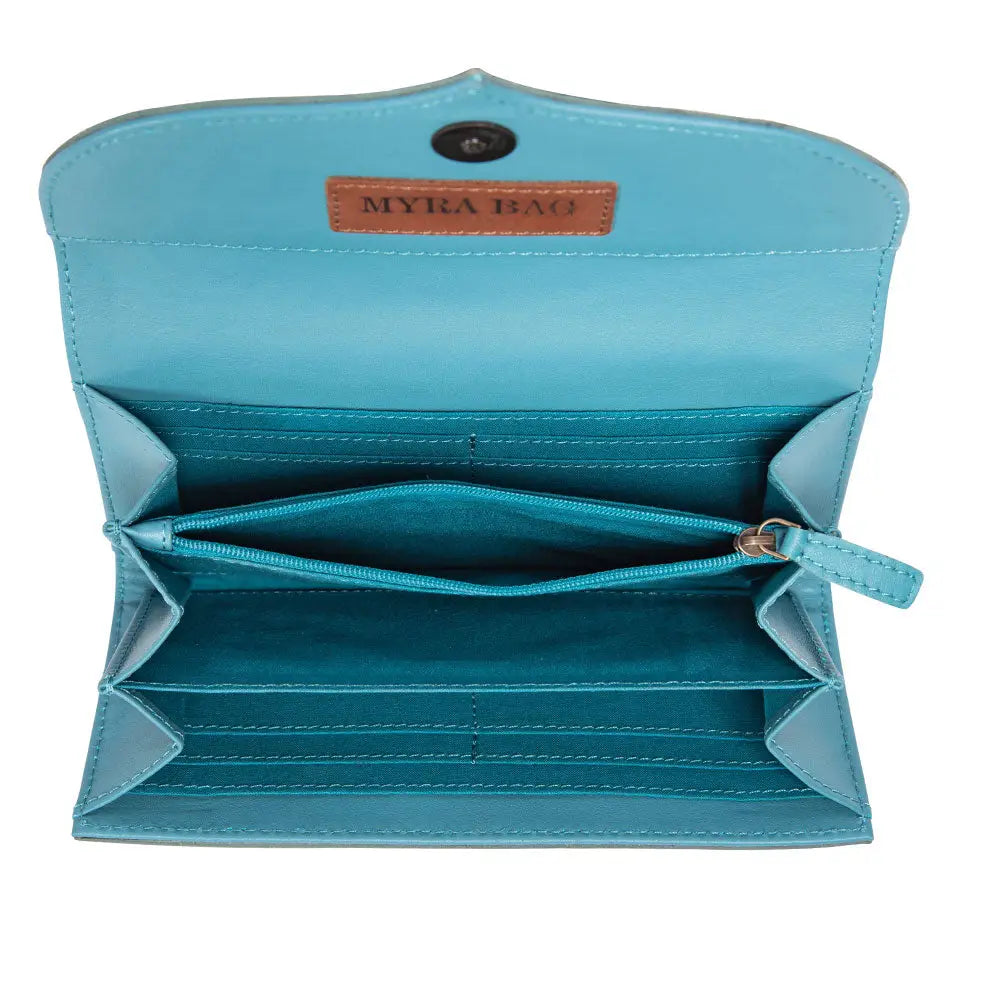 Myra Turquoise Hand Tooled Western Purse