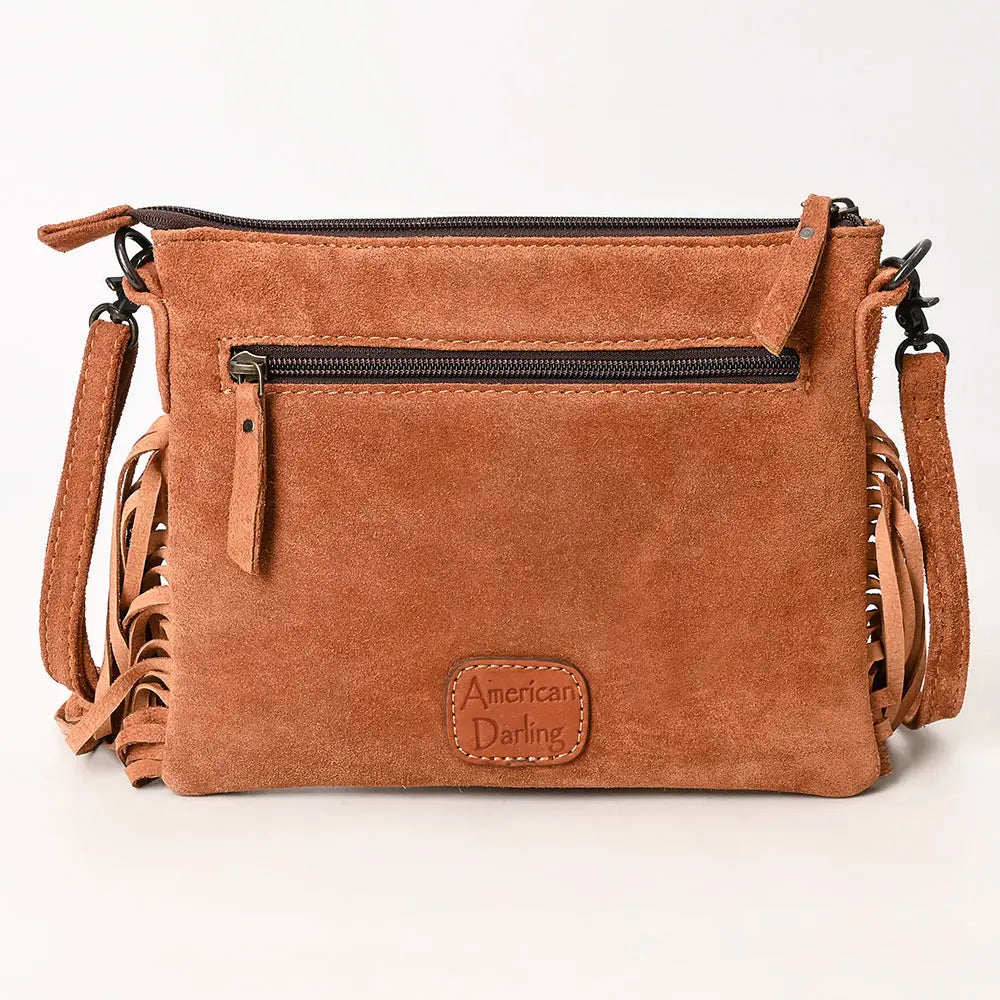 American Darling Boot Stitched Genuine Suede Western Bag