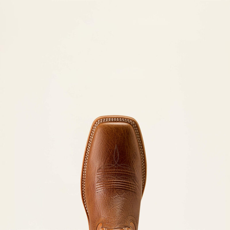 Ariat Highland Toughstock Wide Square Toe Western Boot Cottage Brown