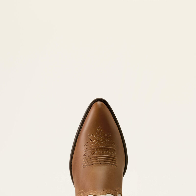 Heritage Blossom J Toe Western Boot Wheat Brown