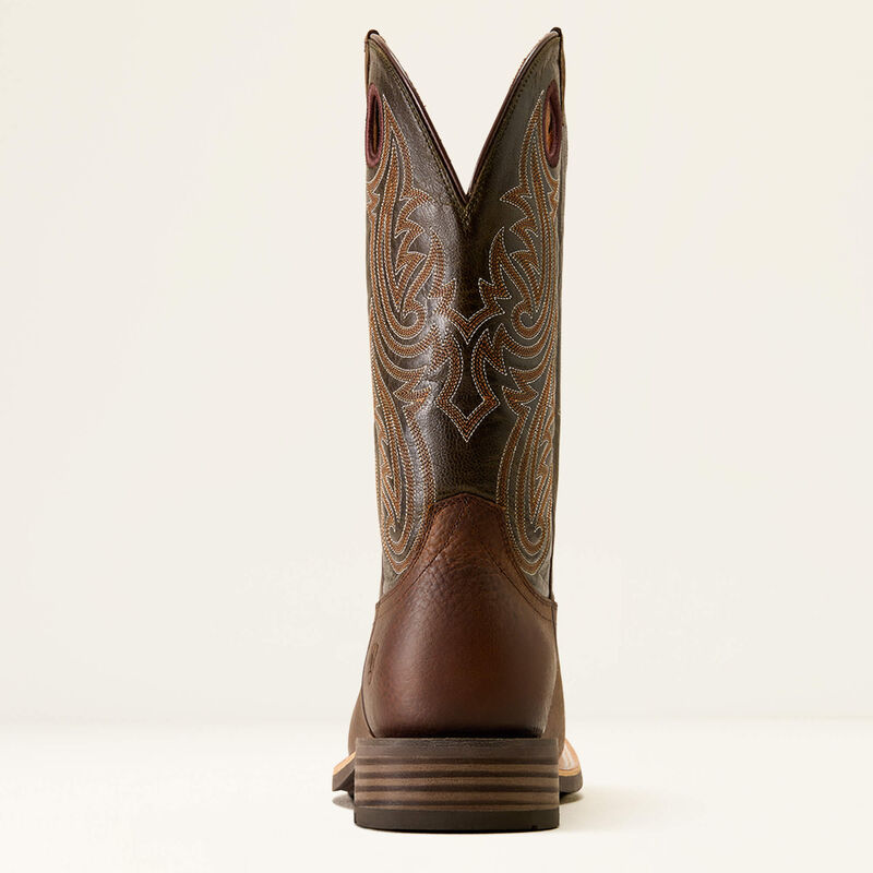 Ariat Highland Toughstock Wide Square Toe Western Boot Brown Oiled Rowdy
